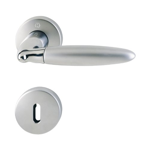 HOPPE Türgriff Athinai, Messing chrom/chrom matt für innen, Türgriff-Garnitur, Profilzylinder HOPPE Türgriff Athinai, Messing chrom/chrom matt für innen, Türgriff-Garnitur, Profilzylinder von HOPPE