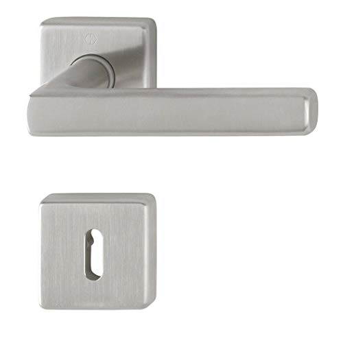 Hoppe Drückergrt. Dallas, mit Rosetten BBT. Gel, 8mm Stift, TS 40mm, Edelstahl E1643Z/42KV/42KVS,Schnellstiftverbindung Hoppe Drückergrt. Dallas, mit Rosetten BBT. Gel, 8mm Stift, TS 40mm, Edelstahl E1643Z/42KV/42KVS,Schnellstiftverbindung von HOPPE