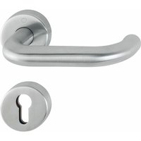 Hoppe - Drückergarnitur Türgriff Paris Rosette pz Türstärke 40 - 45 Edelstahl matt (Feuerschutz) von HOPPE