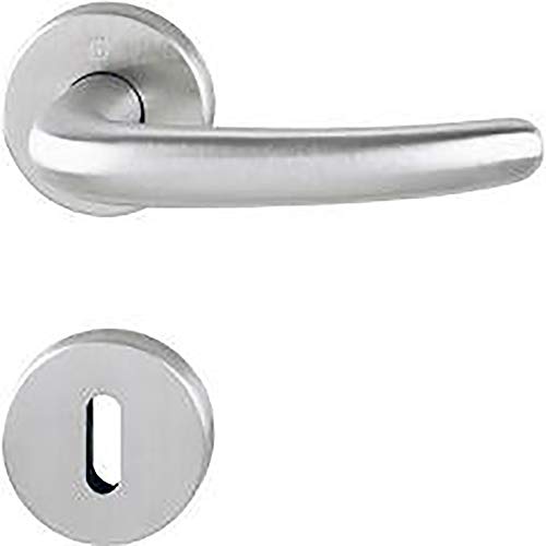 Hoppe Rosetten-Garnitur San Francisco | Ausführung: Drückergarnitur | Lochung: Bad SK/OL | Oberfläche: Edelstahl F69 matt Hoppe Rosetten-Garnitur San Francisco | Ausführung: Drückergarnitur | Lochung: Bad SK/OL | Oberfläche: Edelstahl F69 matt von HOPPE