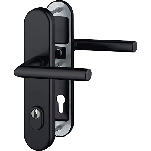 HOPPE Drückergarnitur Amsterdam - Türgriff und Langschild oval PZ 88 mit Kernziehschutz und Schnellstift RC3, Aluminium schwarz matt HOPPE Drückergarnitur Amsterdam - Türgriff und Langschild oval PZ 88 mit Kernziehschutz und Schnellstift RC3, Aluminium schwarz matt von HOPPE