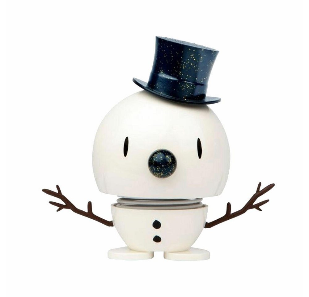 HOPTIMIST Dekofigur Medium Snowman, Weiß Blau von HOPTIMIST