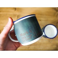 Hochzeit Leder Emaille Becher Hochzeit Leder Emaille Becher von HORD