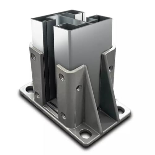 HORI® Design Konsole | WPC Sichtschutz | Stecksystem | Zaun | Garten | Gartenzaun | Lamellenzaun | Windschutz | Zaunelemente I für Verbindungspfosten I zum Aufschrauben von HORI