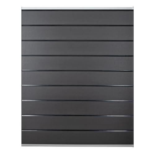 HORI Design WPC Sichtschutz | Stecksystem Zaun | Gartenzaun & Lamellenzaun | Windschutz Zaunelemente | Modernes Design für Garten & Terrasse I 180 x 180 cm I Anthrazit von HORI