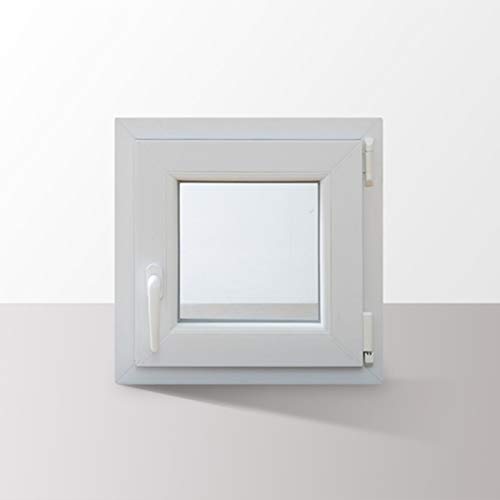 HORI® Dreh-Kipp Kunststoff-Fenster I 2-fach verglast weiß I DIN rechts I 500 x 500 mm (Länge x Breite) von HORI