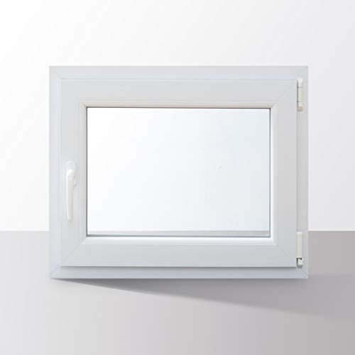 HORI® Dreh-Kipp Kunststoff-Fenster I 2-fach verglast weiß I DIN rechts I 500 x 700 mm (Länge x Breite) von HORI