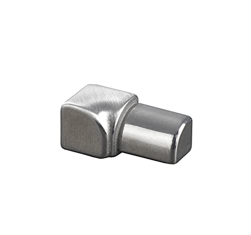 HORI® Fliesenprofil, Abschlussprofil, Kantenschutz, Edelstahlschiene I Länge 1,00 m I Außen-/Innenecke quadratisch I Höhe: 11 mm I Edelstahl massiv glänzend von HORI