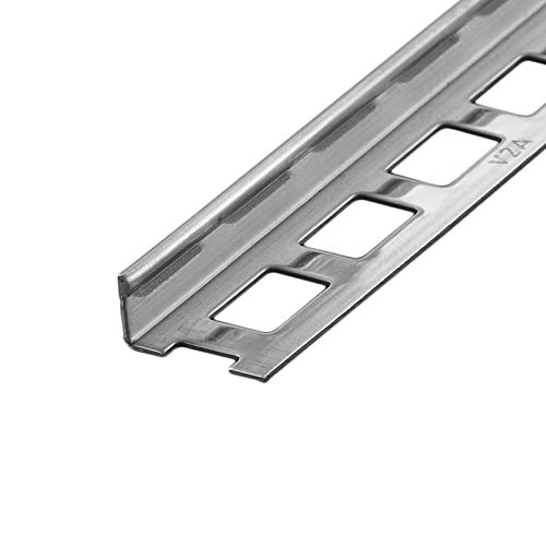 HORI® Fliesenprofil I Winkelprofil aus Edelstahl Stück Länge á 2,50 m I Höhe: 8.00 I glänzend von HORI