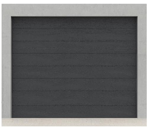 HORI® Sektionaltor Komplettset | Gedämmtes Garagentor 40 mm | Inkl. Antrieb, Zarge & Handsender | Modernes & Platzsparendes Garagentor I Anthrazit Ral7016 I Größe 2500 mm x 2250 mm von HORI