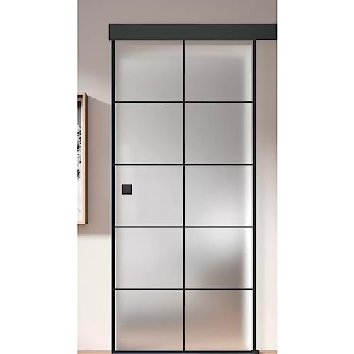 HORI® Glasschiebetür im Loft-Design Lofttür Industrial Design 2060 x 940 mm I DIN Links/rechts verwendbar von HORI