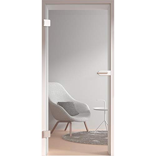 HORI® Glastür Komplettset inkl. Zarge und Türgriff | Klarglas Dreh-Tür aus 8 mm hochwertigem ESG Glas |inkl. Türschloss und Montagematerial | DIN links I 1972 x 709 x 100 mm von HORI
