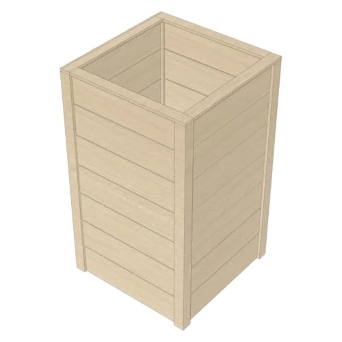 HORI® Hochbeet Kit, Holz Stecksystem 80 cm hoch – Pflanzkasten Bausatz aus Fichte, 18 mm Wandstärke für Garten, Gemüsebeet & Kräuterbeet – DIY Pflanzkasten, in 15 Größen: Modell München (45x45) Natur von HORI