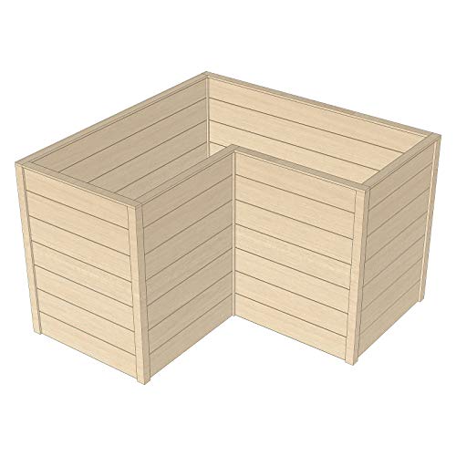 HORI® Hochbeet für den Garten I Gartenbeet, Blumenkasten aus Holz I Modell 120 x 60 x 60 cm | Genf I Natur von HORI