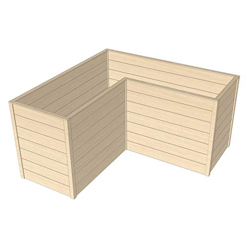 HORI® Hochbeet für den Garten I Gartenbeet, Blumenkasten aus Holz I Modell 150 x 90 x 60 cm | Basel I Klar von HORI