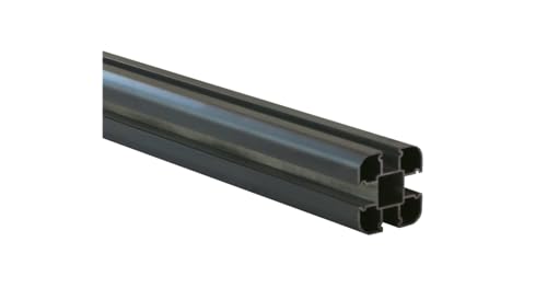 HORI® Rhombus-Style Pfosten | WPC Sichtschutz | Aluminium | Stecksystem | Zaun | Garten | Gartenzaun | Lamellenzaun | Windschutz | Zaunelemente I Grau I zum Einbetonieren von HORI