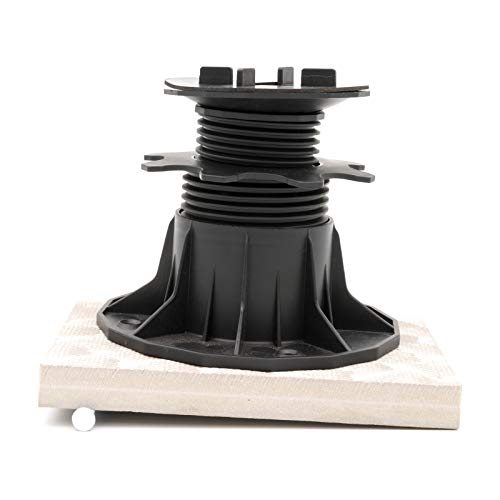 HORI® Stelzlager für Terrassen-Platten mit Gefälleausgleich I höhenverstellbare Terrassenlager I inkl. PVC-Pad I vier Größen wählbar I Größe 75 – 150 mm von HORI