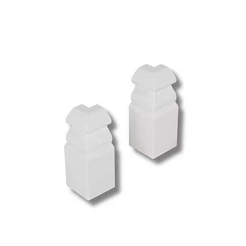 HORI® Vorteilspack Moderne/Hamburger MDF Sockelleiste | Weiß foliert RAL 9016 | Maße 2500 x 58 x 16 mm Außenecken Hamburger von HORI