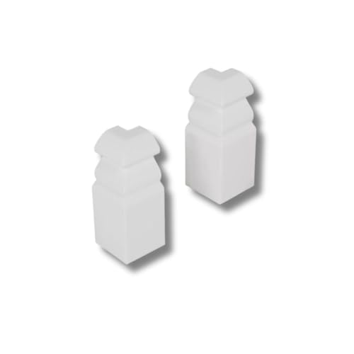 HORI® Vorteilspack Moderne/Hamburger MDF Sockelleiste | Weiß foliert RAL 9016 | Maße 2500 x 58 x 16 mm Außenecken Hamburger von HORI