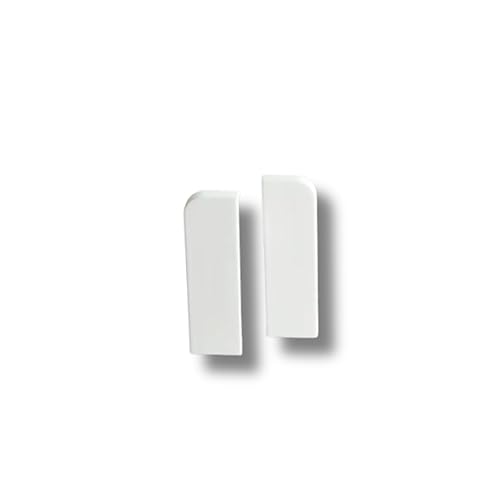 HORI® Vorteilspack Moderne/Hamburger MDF Sockelleiste | Weiß foliert RAL 9016 | Maße 2500 x 58 x 16 mm Endkappen Modern von HORI