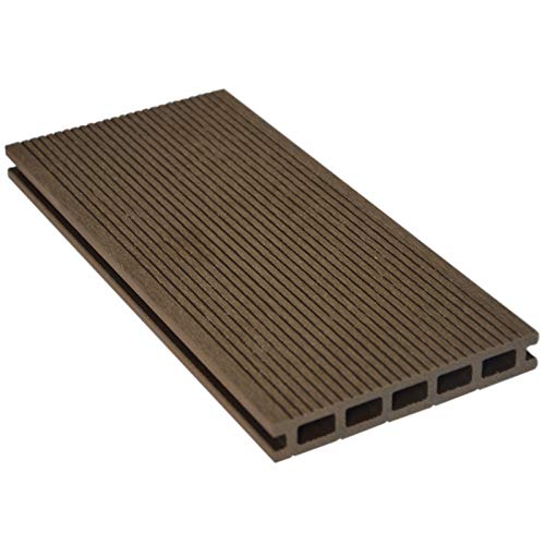 HORI® WPC/BPC Terrassendielen Komplettset I Hohlkammerdiele Bali braun I Dielenlänge 3,5 m I Fläche 16 m² von HORI