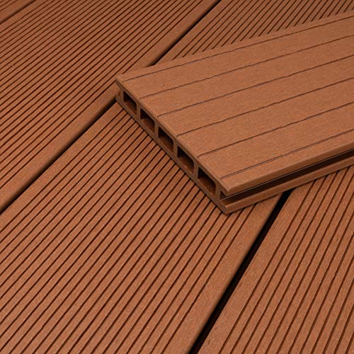 HORI® WPC-Terrassendiele Komplettset Aktion Hohlkammer Hellbraun I Fläche: 15 m² I 5,00 m Dielenlänge von HORI