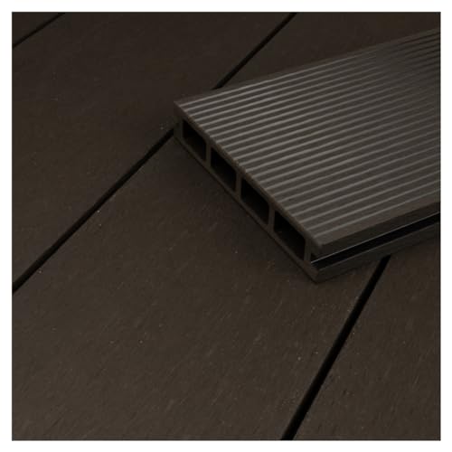 HORI® WPC-Terrassendiele Kuba Hohlkammer I Terrassen-Komplettset inkl. 40x60 mm Unterkonstruktion & Clips I Wetterfest, langlebig, pflegeleicht. Fläche: 20 m² I 3,20 m Dielenlänge I Anthrazit von HORI