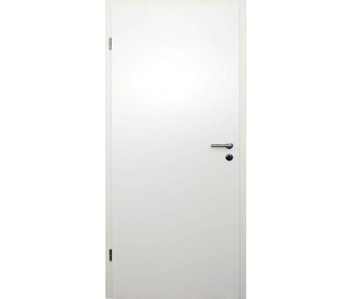 HORI® Zimmertür Standard Weißlack RAL9010 Röhrenspan Eckkante Innentüre, Türblatt, passende für alle Standard Zargen mit DIN Größe I 1985 x 860 mm I DIN Links von HORI