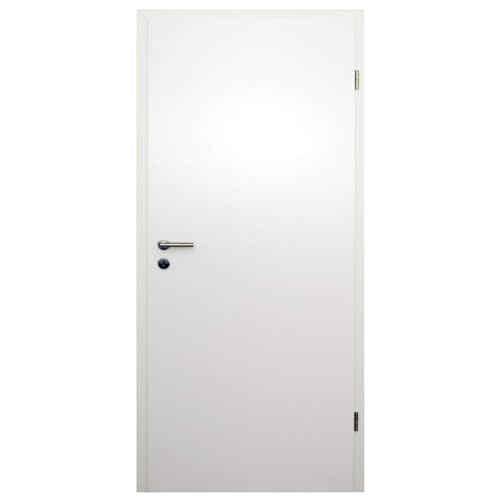 HORI® Zimmertür Komplettset mit Zarge und Türdrücker I Innentür CPL Weiß I Höhe 198,5 cm I Anschlag, Breite und Wandstärke wählbar I DIN rechts I 1985 x 735 x 200 mm von HORI