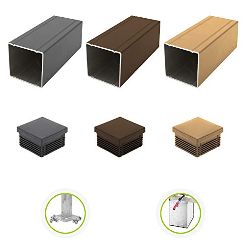 HORI Alu‑Pfosten anthrazit für WPC Lamellenzaun , Universalpfosten 68 x 68 mm Aluminium als Verbindungs‑ und Eckpfosten für Sichtschutz Konsole zum aufschrauben I Anthrazit HORI Alu‑Pfosten anthrazit für WPC Lamellenzaun , Universalpfosten 68 x 68 mm Aluminium als Verbindungs‑ und Eckpfosten für Sichtschutz Konsole zum aufschrauben I Anthrazit von HORI