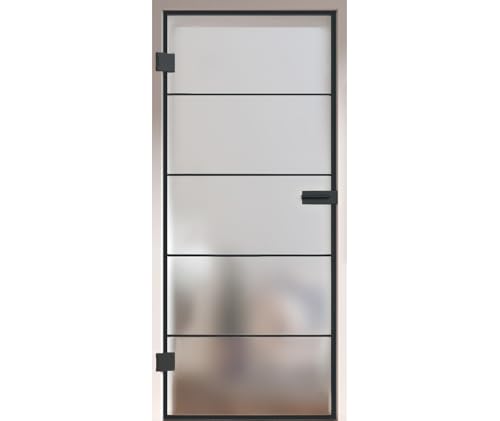 HORI Loft Glastür aus ESG-Sicherheitsglas: Modernes rechteckiges Design Glastür Innentür für Wohnräume als stilvoller Raumteiler oder Raumtrenner – Unsere hochwertige Tür aus satiniertem Milchglas HORI Loft Glastür aus ESG-Sicherheitsglas: Modernes rechteckiges Design Glastür Innentür für Wohnräume als stilvoller Raumteiler oder Raumtrenner – Unsere hochwertige Tür aus satiniertem Milchglas von HORI