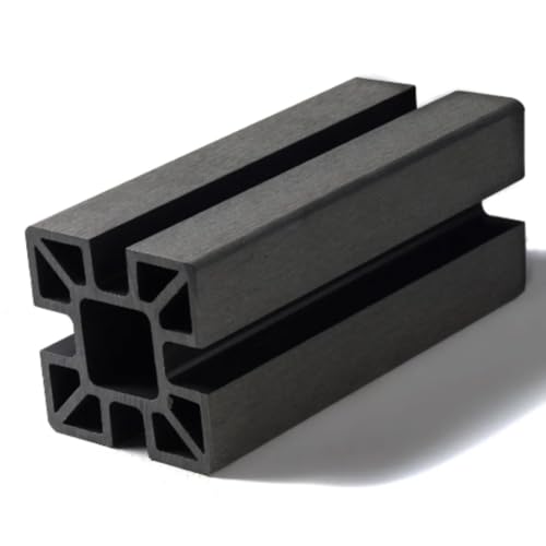 HORI Pfosten für WPC-Zaun und WPC-Zaun XXL wählbare Eck- und Verbindungspfosten in mehreren Varianten, zum Einbetonieren oder Aufschrauben, Anthrazit (3x Eckpfosten) ohne Befestigung von HORI