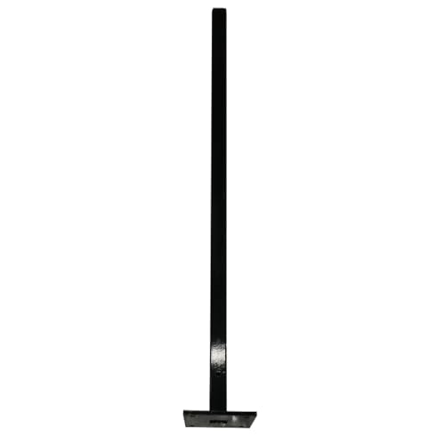 HORI® WPC Zaun Konsole Stahl schwarz – Sichtschutz Pfosten Basis zum Aufschrauben oder Einbetonieren, wetterfest I Für kleine Pfosten 99,5 cm I zum Aufschrauben von HORI