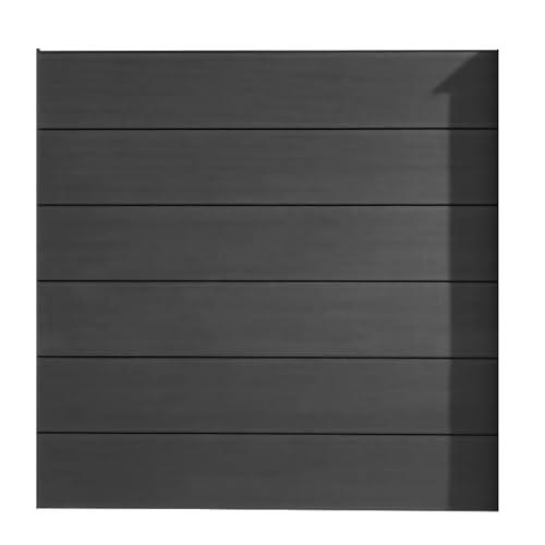 HORI Sichtschutzzaun XXL WPC Sichtschutz Gartenzaun Zaun Lamellenzaun, ohne Pfosten, I 180 x 180 cm I Anthrazit von HORI