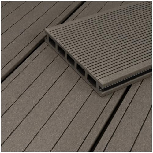 HORI WPC BPC Terrassendielen Komplettset Hohlkammerprofil 22x140mm Grau Hellbraun pflegeleicht rutschfest Terrassenbrett, inkl. Unterkonstruktion Fläche 8 m², Dielenlänge: 290 cm Farbe Grau HORI WPC BPC Terrassendielen Komplettset Hohlkammerprofil 22x140mm Grau Hellbraun pflegeleicht rutschfest Terrassenbrett, inkl. Unterkonstruktion Fläche 8 m², Dielenlänge: 290 cm Farbe Grau von HORI