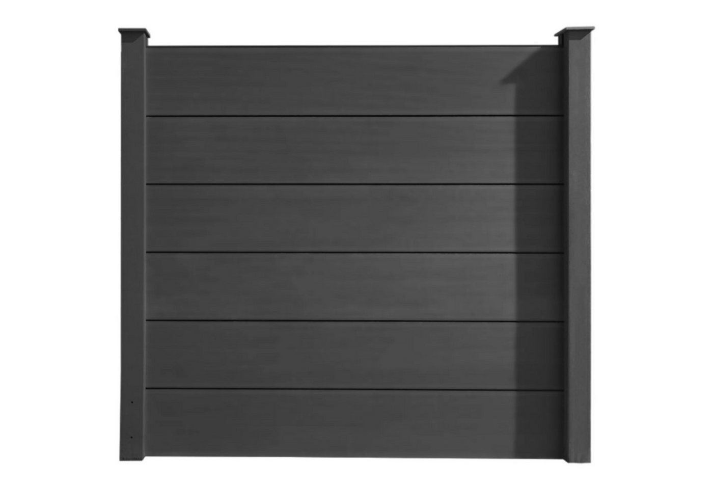 HORI Zaun HORI WPC Sichtschutzzaun Stecksystem, Gartenzaun witterungsbeständig, (Komplettset, 15-St., 3x Sichtschutzzaun 4x Verbindungspfosten 4x Konsole 4x Pfostenkappe), 3x Sichtschutzzaun 4x Verbindungspfosten 4x Konsole 4x Pfostenkappe von HORI