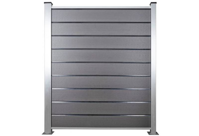 HORI Zaun HORI WPC Sichtschutzzaun Stecksystem, Gartenzaun witterungsbeständig, (Komplettset, 1x Sichtschutzzaun 2x Verbindungspfosten 2x Stecksystem Konsole), 1x Sichtschutzzaun 2x Verbindungspfosten 2x Stecksystem Konsole von HORI