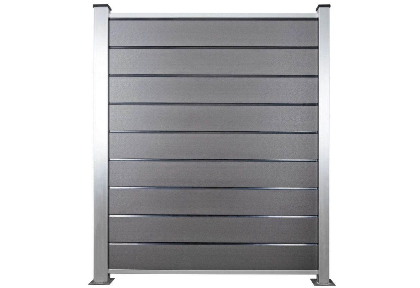 HORI Zaun HORI WPC Sichtschutzzaun Stecksystem, Gartenzaun witterungsbeständig, (Komplettset, 3x Sichtschutzzaun 4x Verbindungspfosten 4x Stecksystem Konsole), 3x Sichtschutzzaun 4x Verbindungspfosten 4x Stecksystem Konsole von HORI