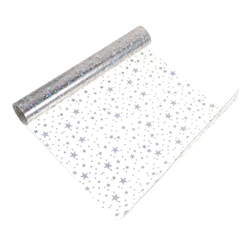 HORIALENCE 1 Rolle Glitzernde PVC Folie für DIY Projekte Transparente Punkte Sternfolie für Taschen Koffer und Kreative Bastelarbeiten Kinderfreundlich und Vielseitig Einsetzbar von HORIALENCE