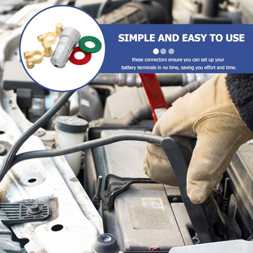 HORIALENCE 1 Satz Auto Batteriepolklemmen aus Messing mit Positiven und Negativen Anschlüssen Robust und Langlebig Kompatibel mit Verschiedenen Fahrzeugbatterien Sichere Verbindung und HORIALENCE 1 Satz Auto Batteriepolklemmen aus Messing mit Positiven und Negativen Anschlüssen Robust und Langlebig Kompatibel mit Verschiedenen Fahrzeugbatterien Sichere Verbindung und von HORIALENCE