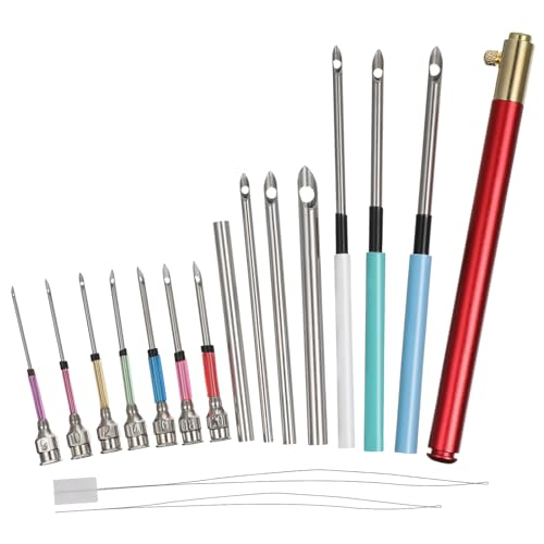 HORIALENCE 1 Satz Teiliges Sticknadel Set mit Punch Nadeln Tragbares Werkzeug für Anfänger und Profis Langlebige Metallnadeln für Kreative Stickprojekte Einfach zu Handhaben und Platzsparend von HORIALENCE