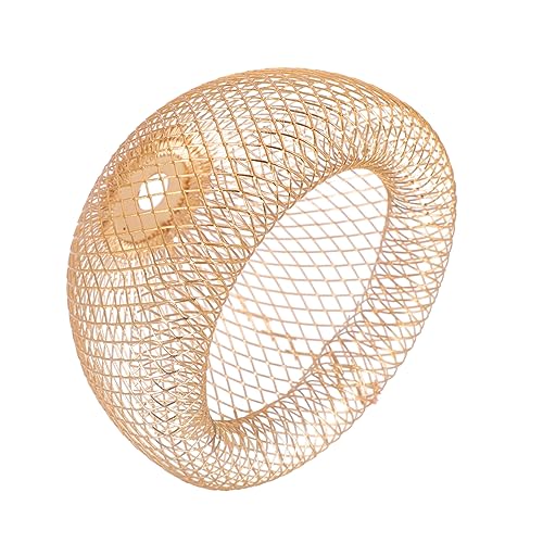 HORIALENCE 1 Stück Eisen Draht Lampenschirm Gold Dekoratives Lichtzubehör für Stehlampe und Deckenleuchte Vintage Hängeleuchte für Elegantes Ihrem Zuhause von HORIALENCE