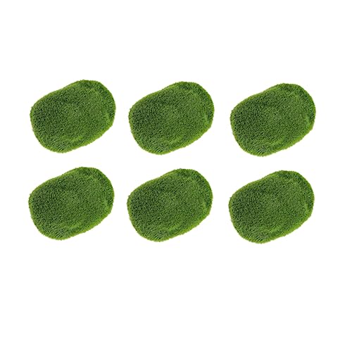 HORIALENCE 10 Stück Kunststein Imitation Moossteine Flocking Deko für Bonsai Vasen Terrarien Dekoration für Indoor und Outdoor Gestaltung von HORIALENCE