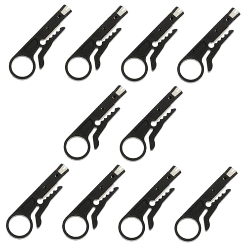 HORIALENCE 10 Stück Mini Drahtschneider Abisolierzange für Netzwerkkabel Geeignet für Cat Telefonleitungen und Utp Kabel Einfache Handhabung und Effizientes Arbeiten von HORIALENCE
