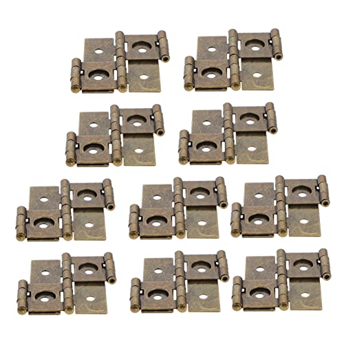 HORIALENCE 10 Stück Teiliges Klappscharniere Eisen für Möbel Retro Stil Türscharniere mit Doppelter Funktion für Schranktüren und Zimmertüren Langlebig und Rostfrei Elegantes Design von HORIALENCE