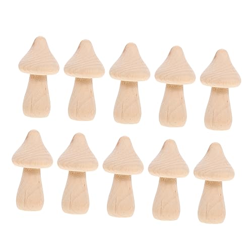 HORIALENCE 10 Stück Teiliges Unbemalter Holzpilzmodelle Pilzfiguren aus Hochwertigem Geruchsneutralem Holz Glatte Oberfläche Robust zum Bemalen DIY Dekoration für Erwachsene HORIALENCE 10 Stück Teiliges Unbemalter Holzpilzmodelle Pilzfiguren aus Hochwertigem Geruchsneutralem Holz Glatte Oberfläche Robust zum Bemalen DIY Dekoration für Erwachsene von HORIALENCE