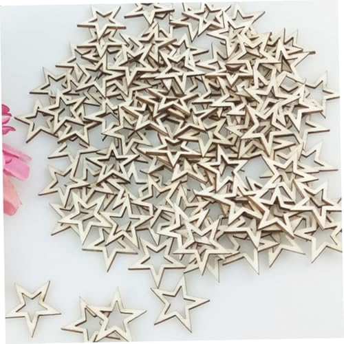 HORIALENCE 100 Stück Deko Holzscheiben Sternform DIY Bastelset Glatte Holzstücke für Kreative Handarbeiten Wohnraum Schlafzimmer Hotel Dekoration HORIALENCE 100 Stück Deko Holzscheiben Sternform DIY Bastelset Glatte Holzstücke für Kreative Handarbeiten Wohnraum Schlafzimmer Hotel Dekoration von HORIALENCE