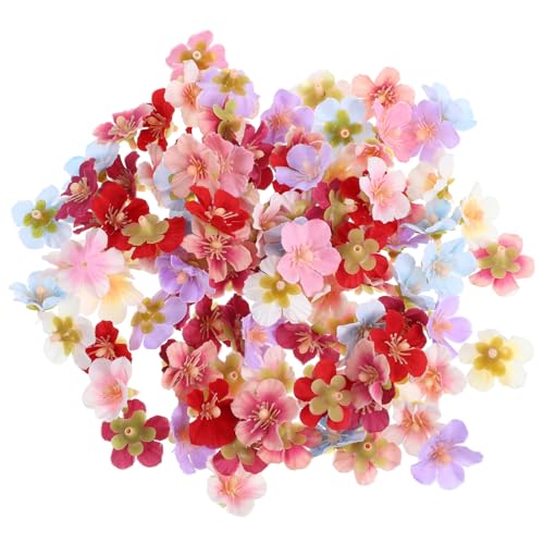 HORIALENCE 100 Stück Teiliges Mini Künstliche Kirschblütenblätter Bunte Seidenblüten für Bastelarbeiten Realistische Mini Blumenköpfe zur Dekoration von Hochzeiten DIY Kunsthandwerk von HORIALENCE