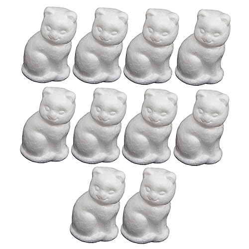 HORIALENCE 10Stücke DIY Schaumstoff Katzenmodelle Malbare Schaumstofffiguren für Kreative Bastelprojekte Handwerksmaterial für Erwachsene HORIALENCE 10Stücke DIY Schaumstoff Katzenmodelle Malbare Schaumstofffiguren für Kreative Bastelprojekte Handwerksmaterial für Erwachsene von HORIALENCE