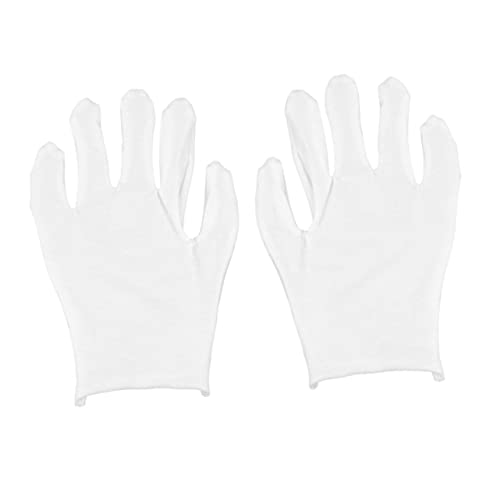 HORIALENCE 12Paar Weiße Baumwollhandschuhe Leichte Dehnbare Arbeitshandschuhe für Gartenarbeit und Industrielle Anwendungen Mittlere Dicke Wiederverwendbar von HORIALENCE